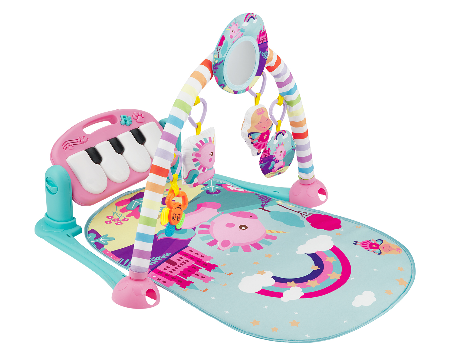 Alfombra de juego Piano Pink Rainbow