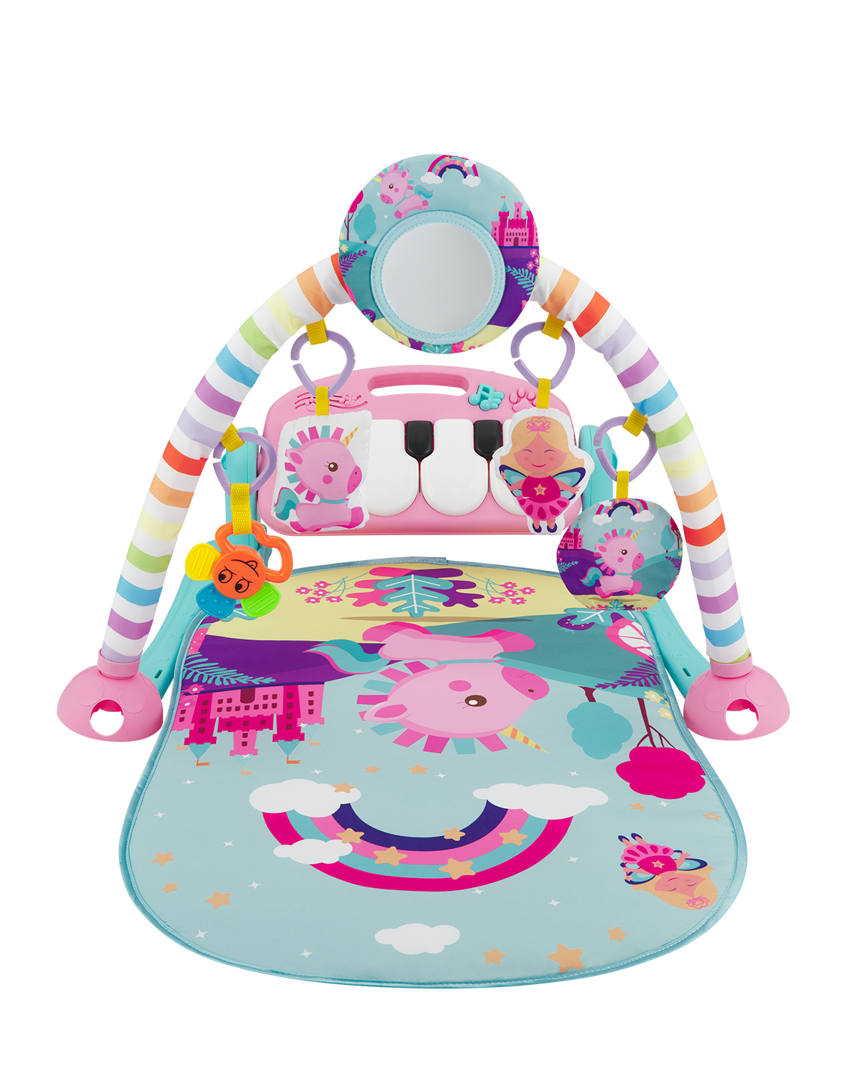 Alfombra de juego Piano Pink Rainbow