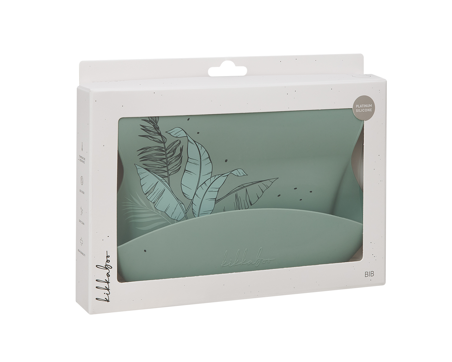 Bib Platinum Silicone Flora Sage