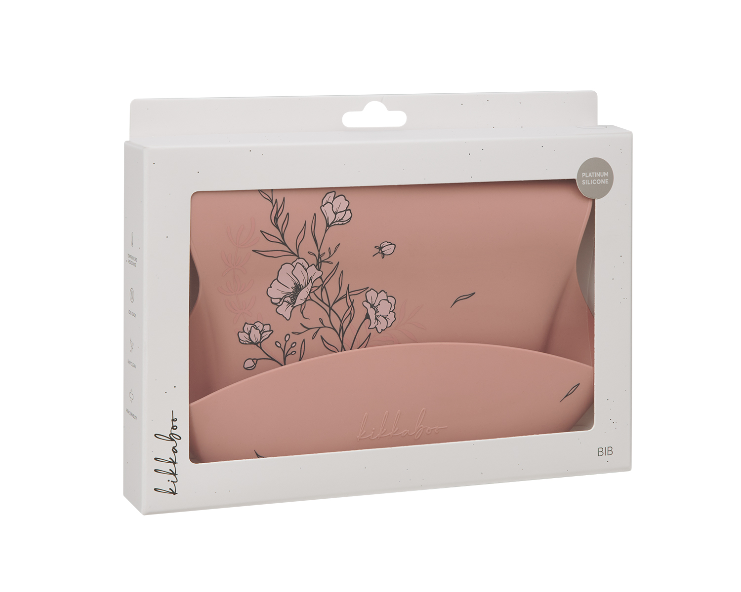Bib Platinum Silicone Flora Blush