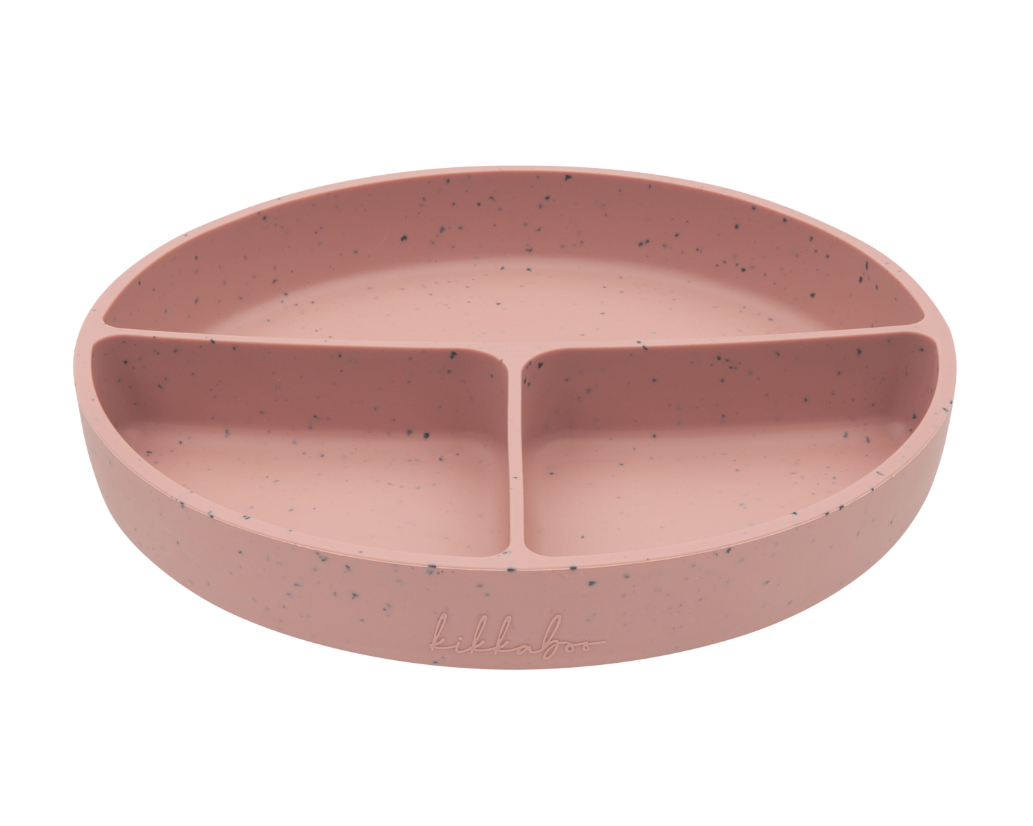 Divided plate with suction base Platinum Silicone Blush