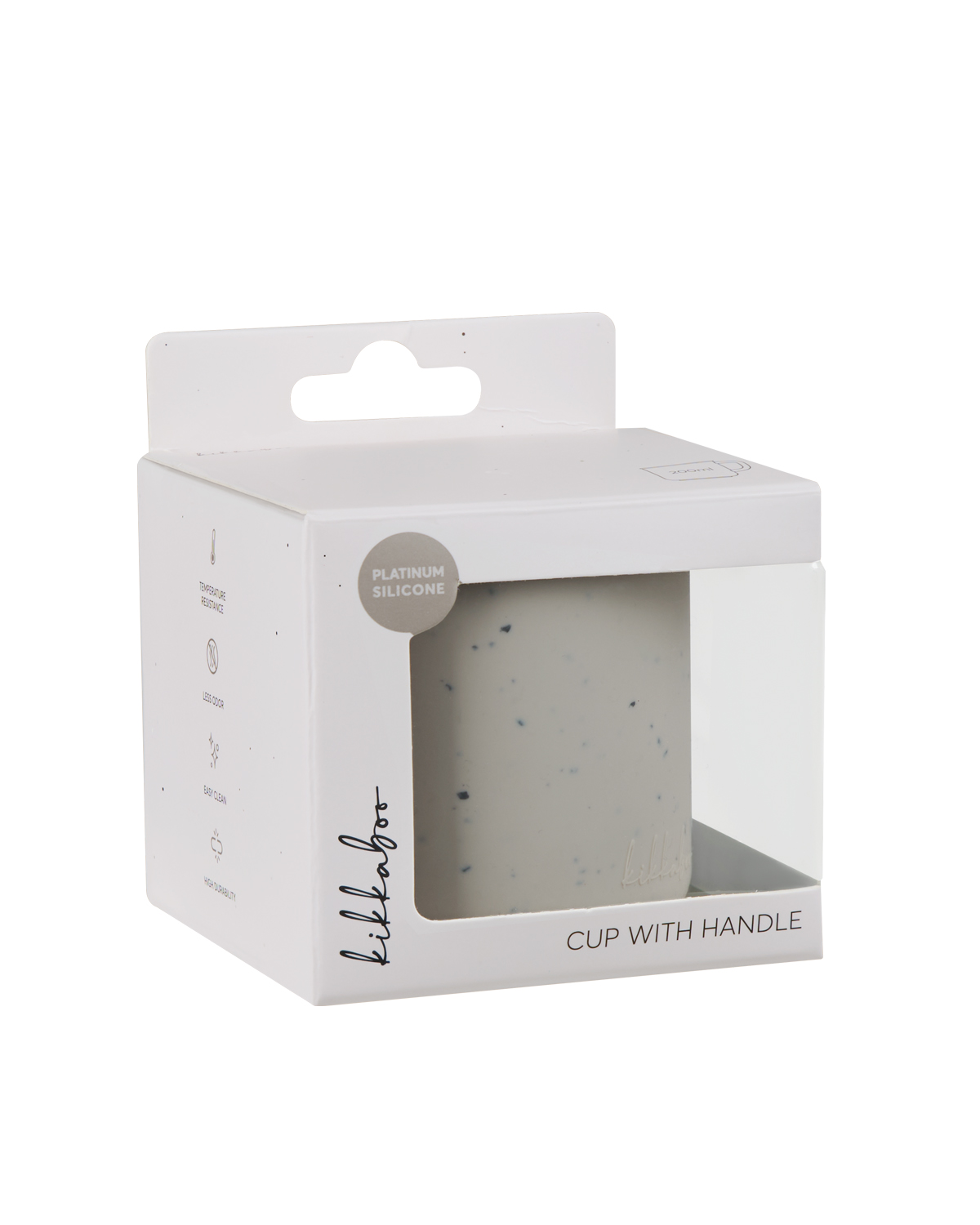 Cup with handle Platinum Silicone Sand