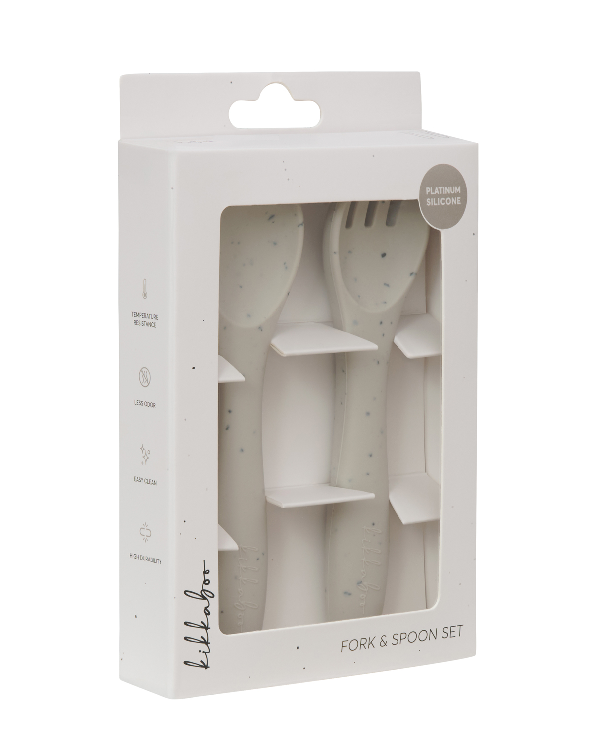 Juego de cuchara y tenedor Platinum Silicone Sand