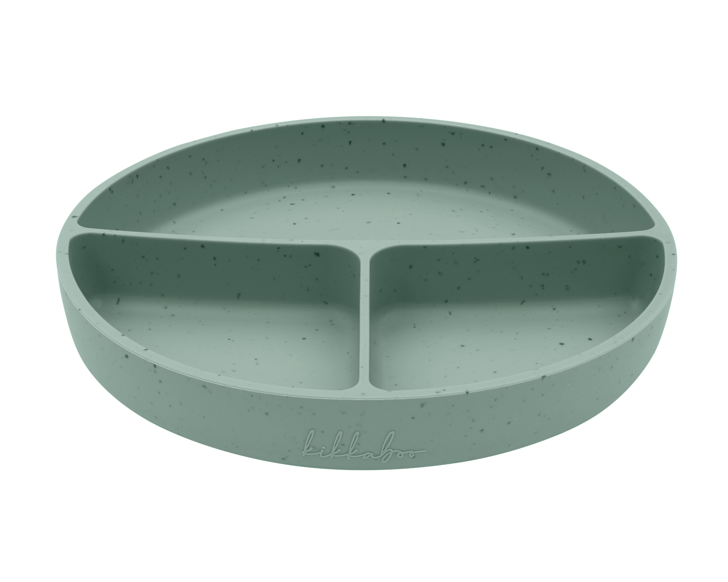 Divided plate with suction base Platinum Silicone Sage