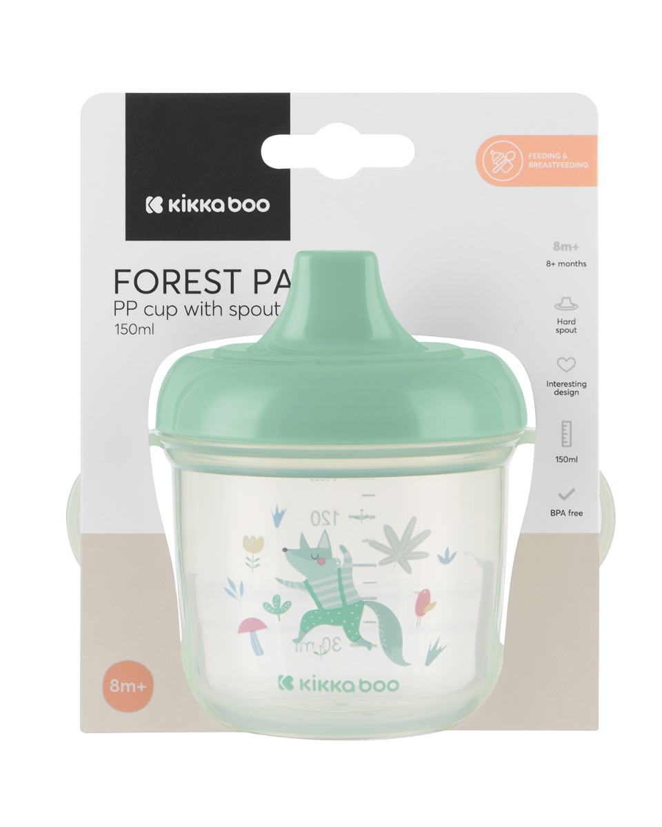 Vaso PP con boquilla 150ml Forest Party Menta