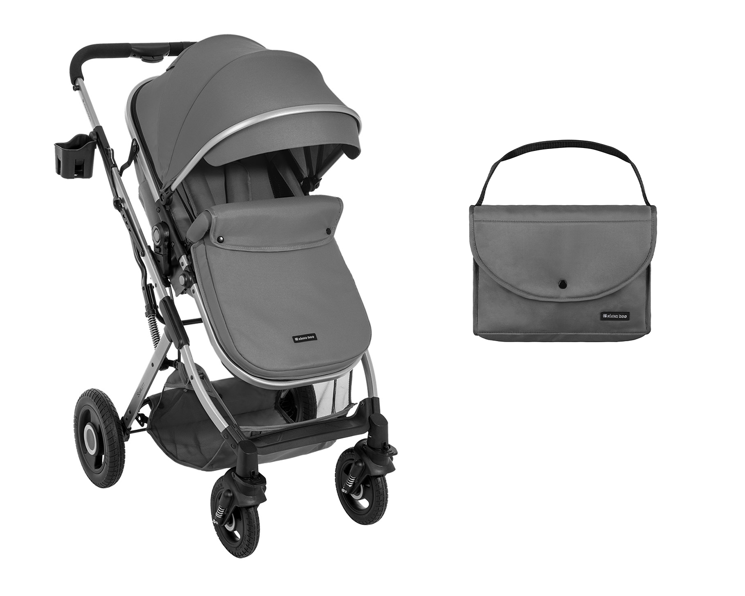 Carrito de bebé 2en1 asiento transf. Scarlett Gris Oscuro