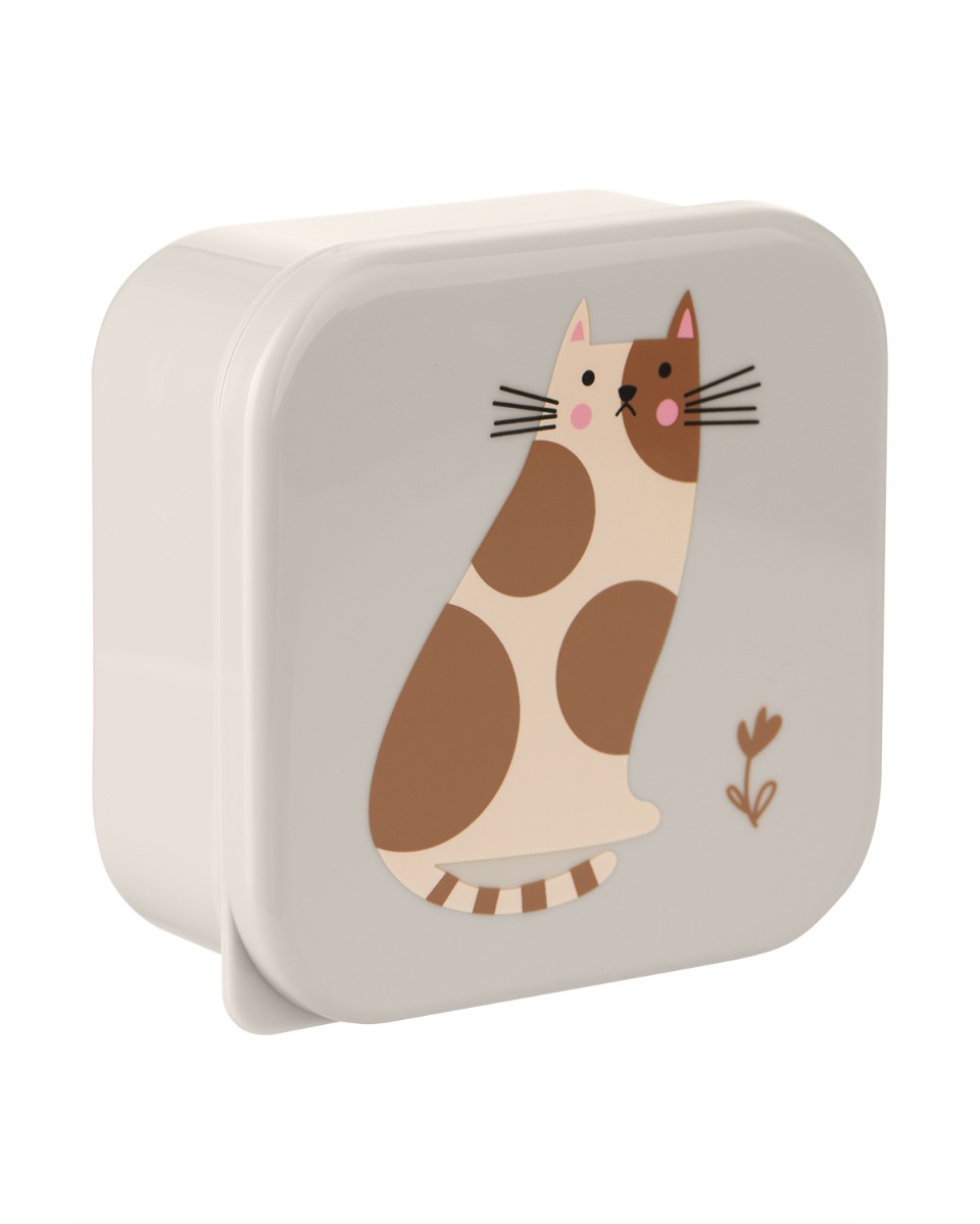 Fiambreras PP 4uds Kitty Cat Gris
