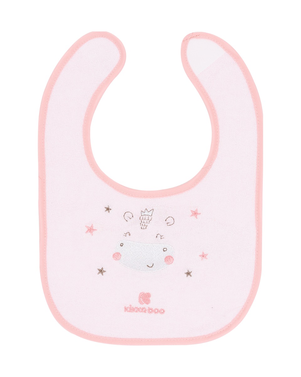 Set de 3 baberos de rizo Hippo Dreams Rosa