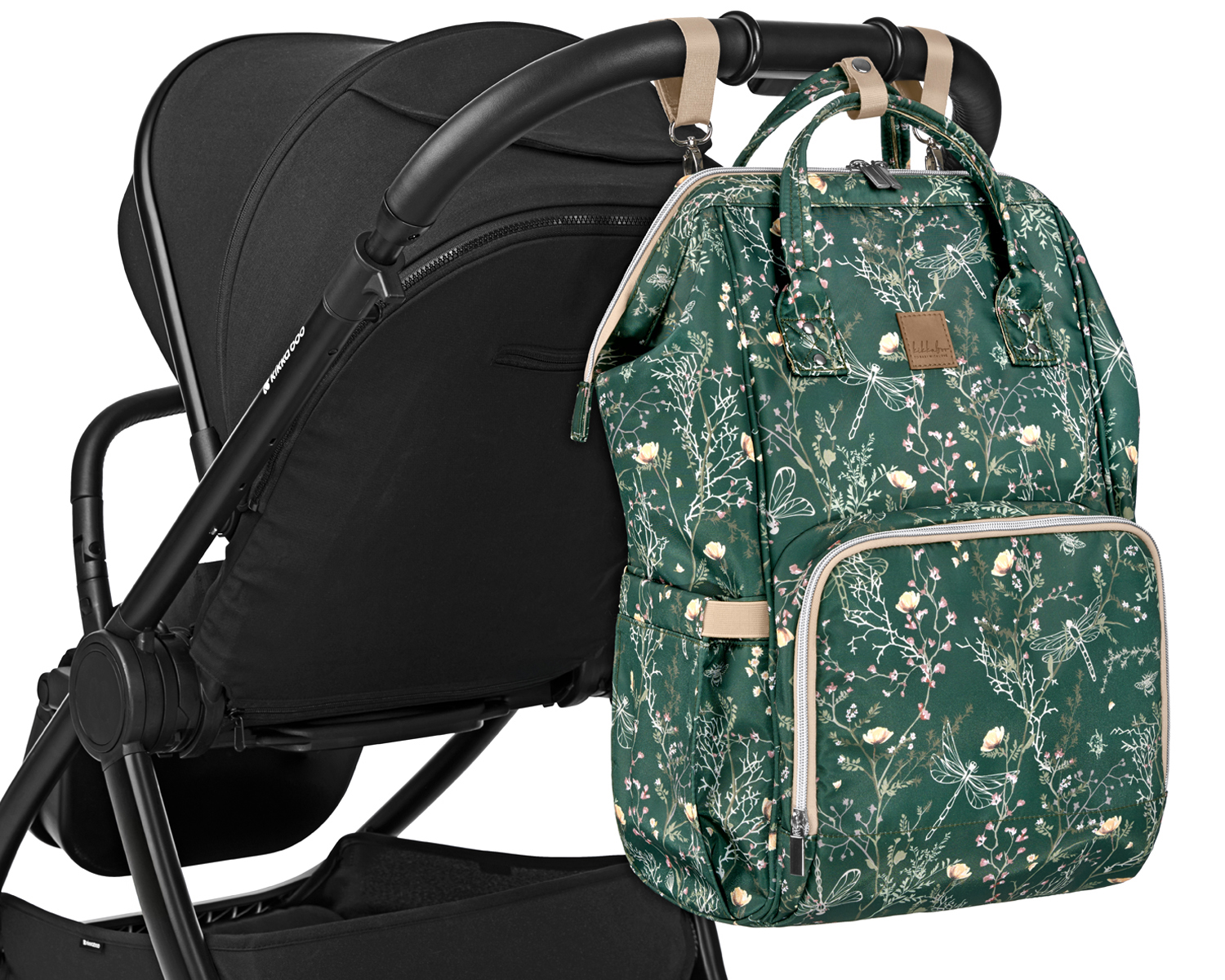 Bolsa de mamá Siena Luxe Secret Garden Verde Intenso