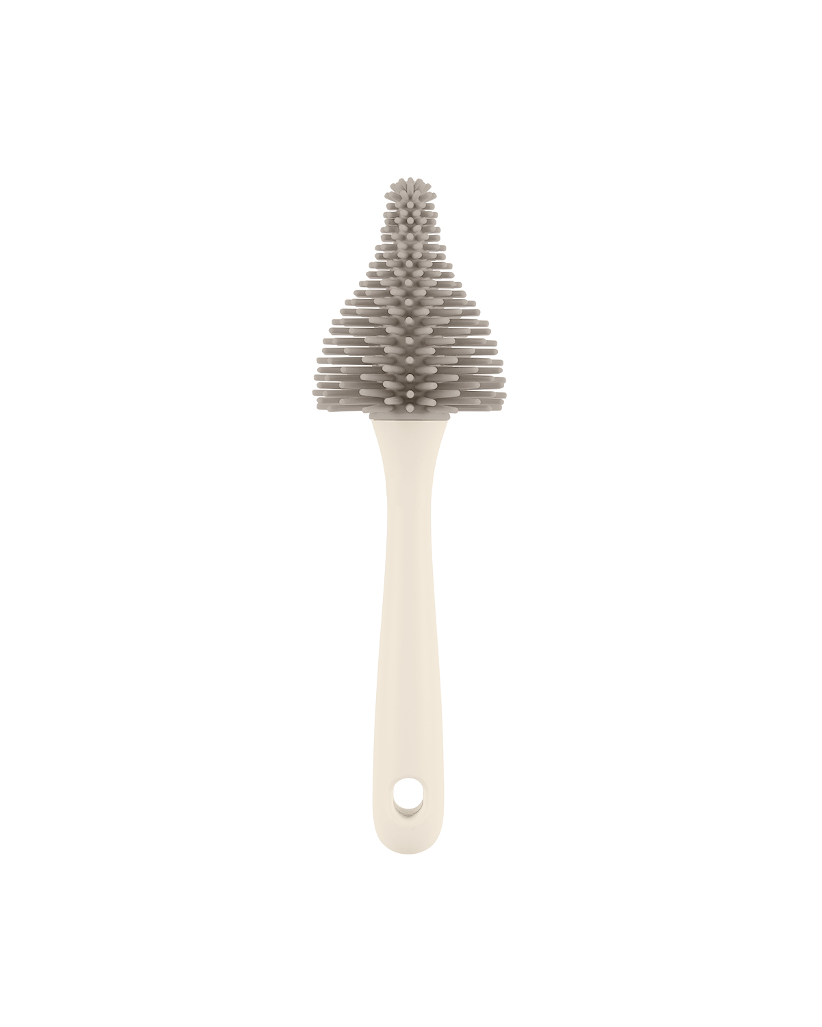 Silicone bottle brush set 3 pcs with holder Platinum Silicone Sand
