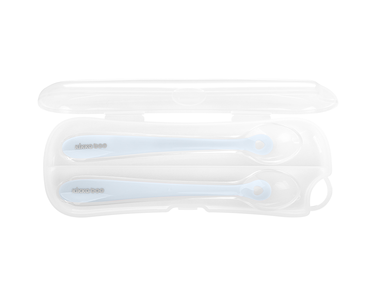 Cucharas de silicona con estuche 2uds Azul