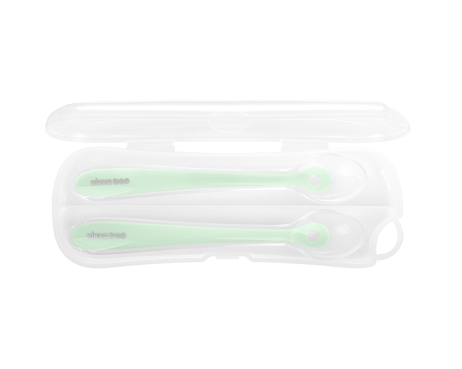 Cucharas de silicona con estuche 2unds Menta