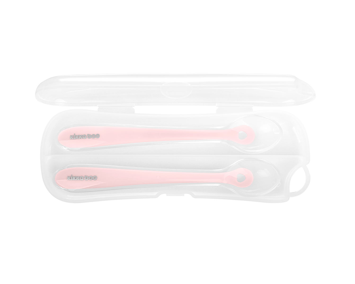Cucharas de silicona con estuche 2unds Rosa