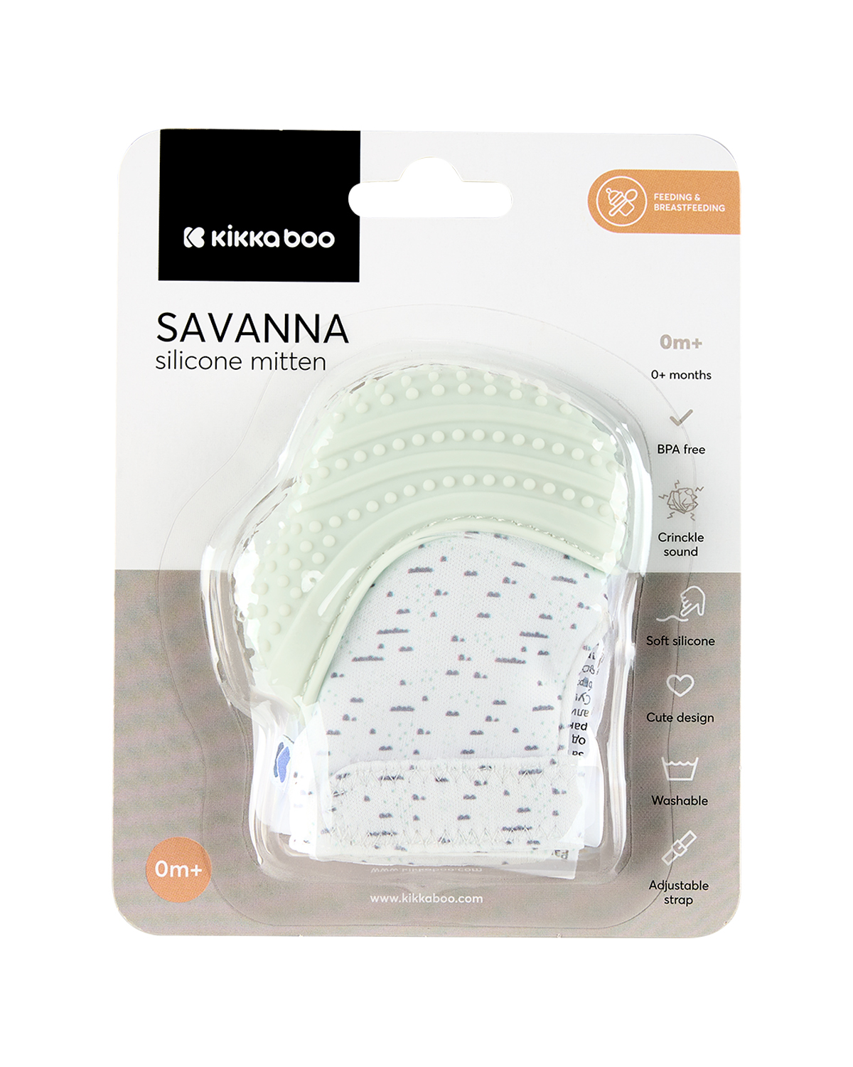Manopla de silicona Savanna Menta