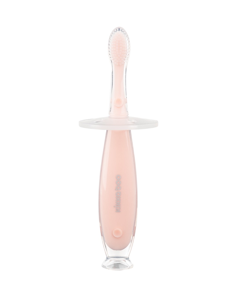 Cepillo de dientes de silicona con ventosa Softy Rosa