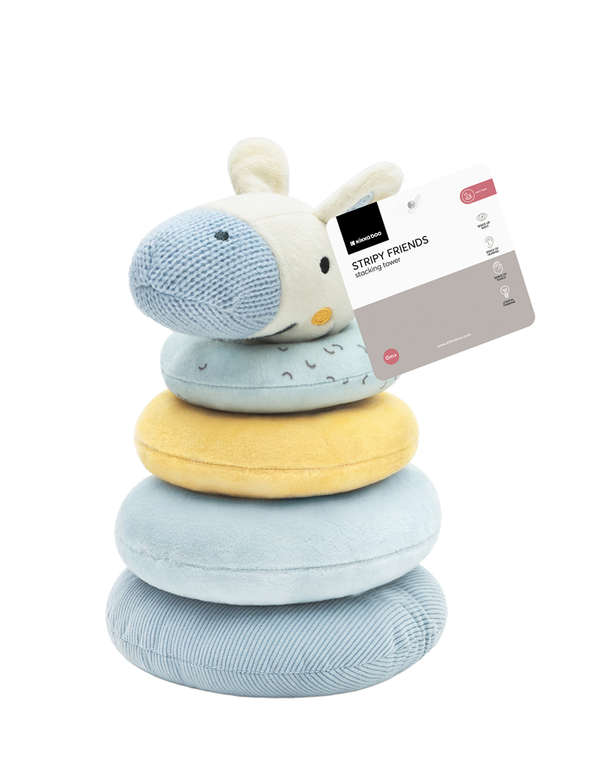 Torre apilable de felpa Stripy Friends