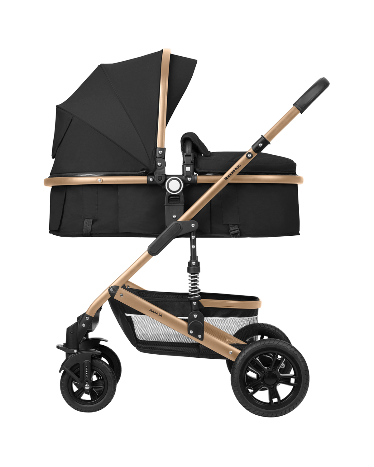 Carrito de bebé 3en1 asiento transf. Amaia Negro 2024