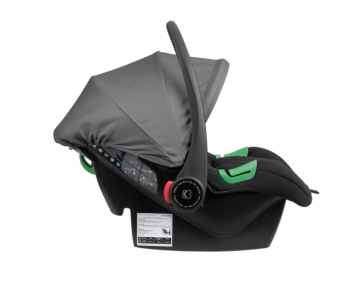 Carrito de bebé 3en1 asiento transf. Amaia Gris Oscuro 2024