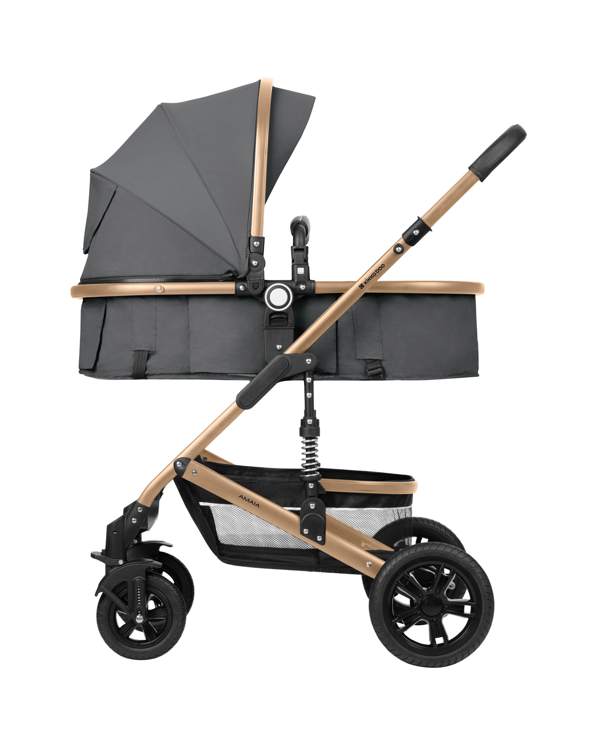 Carrito de bebé 3en1 asiento transf. Amaia Gris Oscuro 2024