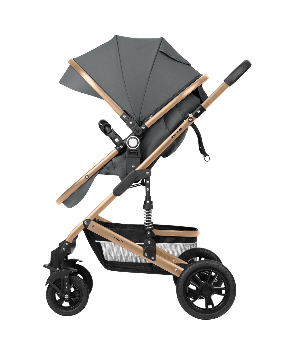 Carrito de bebé 3en1 asiento transf. Amaia Gris Oscuro 2024