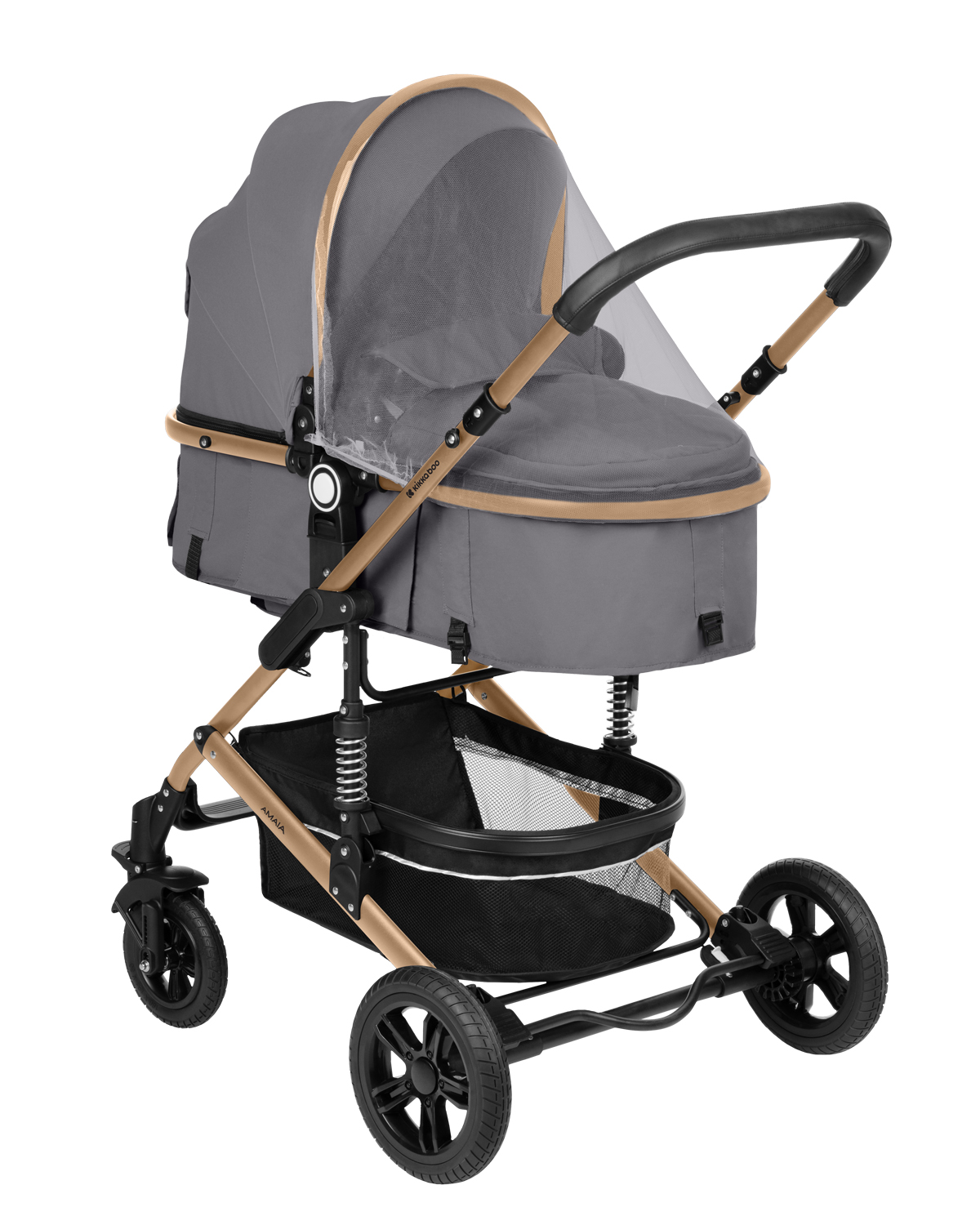 Carrito de bebé 3en1 asiento transf. Amaia Gris Claro 2024