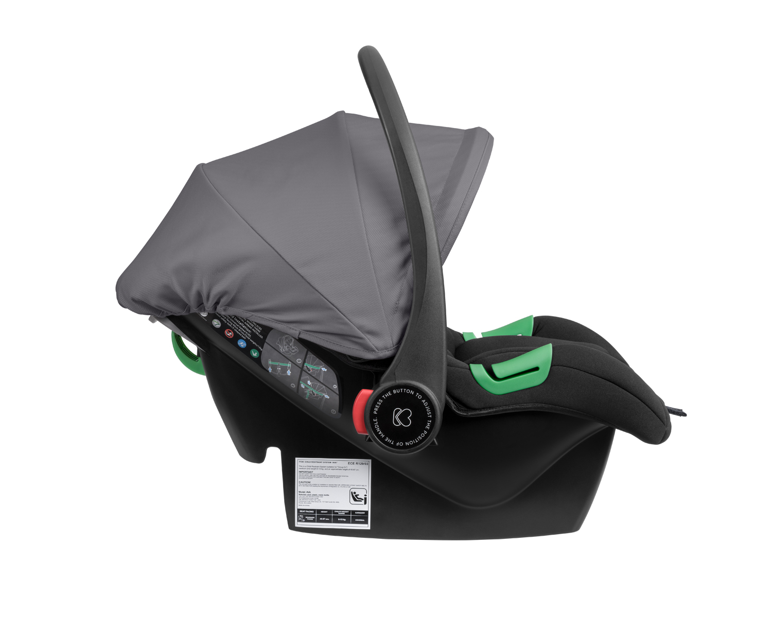 Carrito de bebé 3en1 asiento transf. Amaia Gris Claro 2024