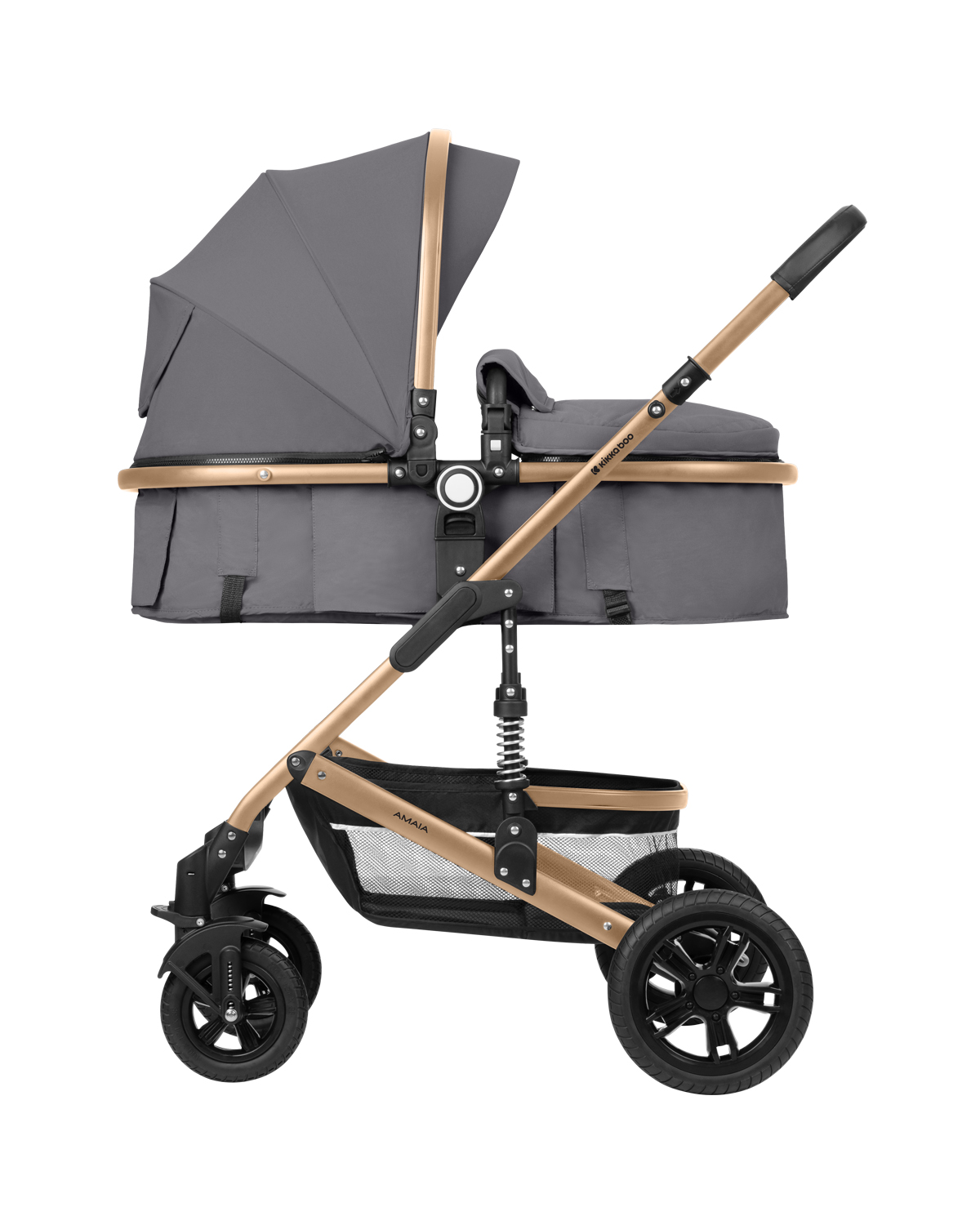 Carrito de bebé 3en1 asiento transf. Amaia Gris Claro 2024