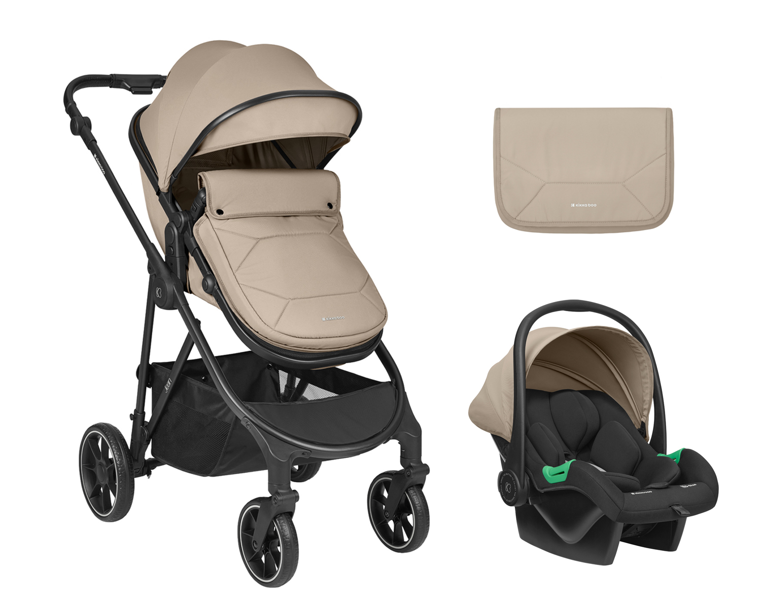 Carrito 3en1 con asiento transf. Jean Beige