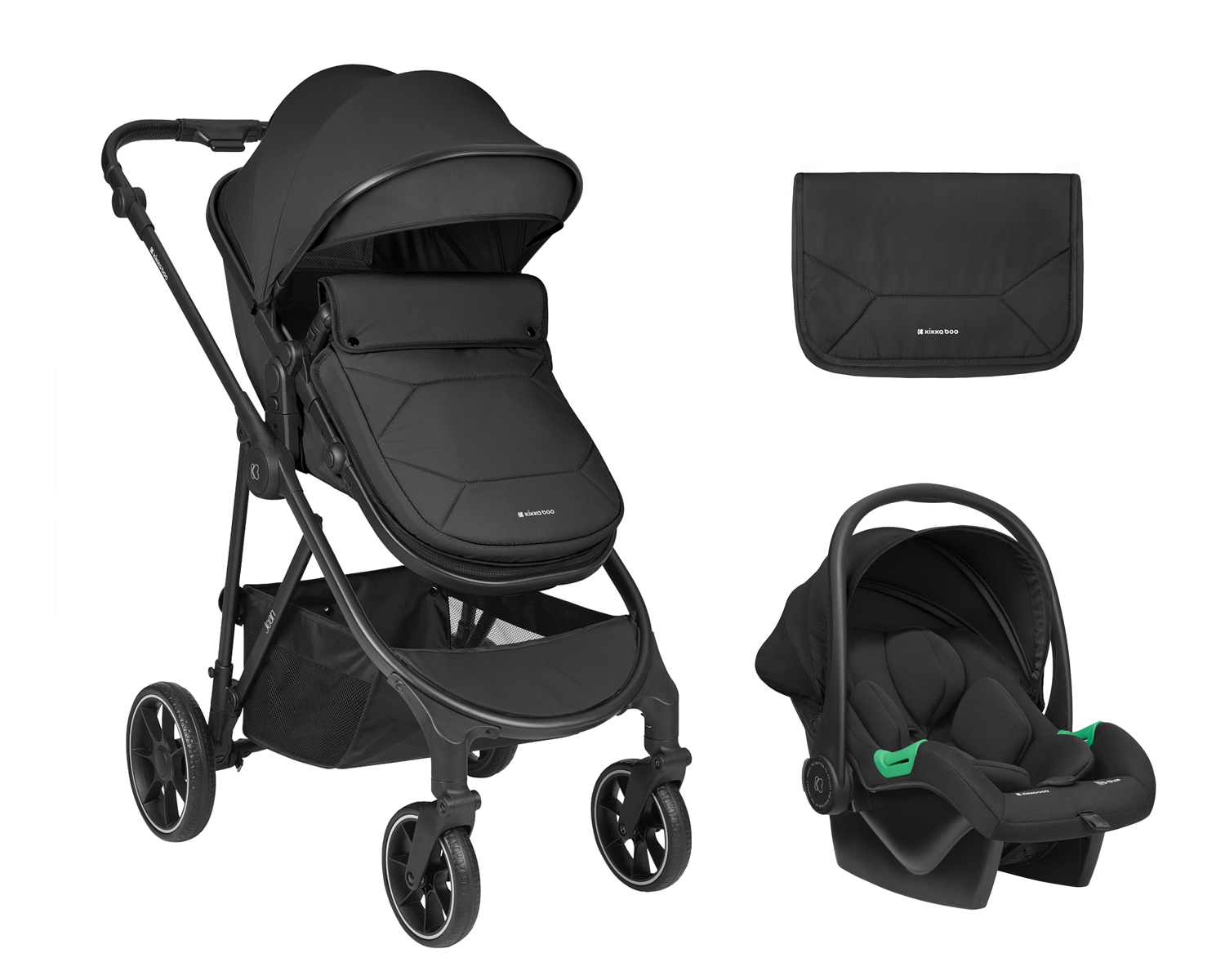 Carrito 3en1 con asiento transf. Jean Negro