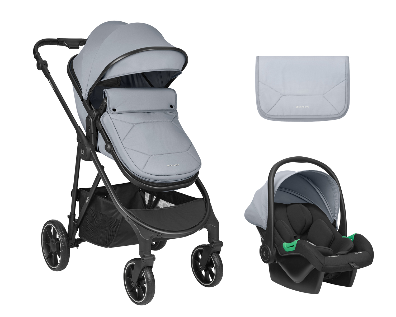 Carrito 3en1 con asiento transf. Jean Gris Oscuro