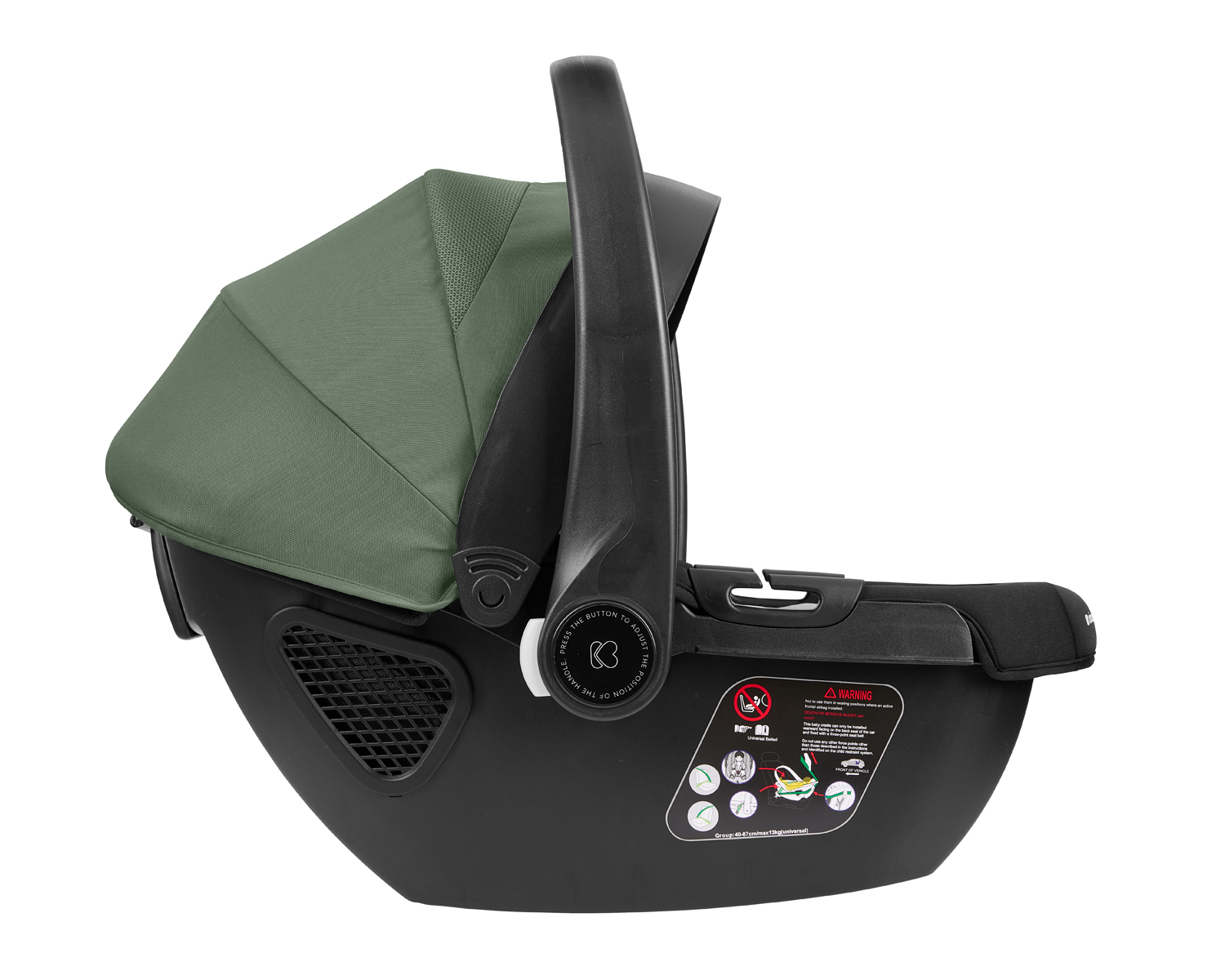 Stroller 3in1 with carrycot Chiara Army Green