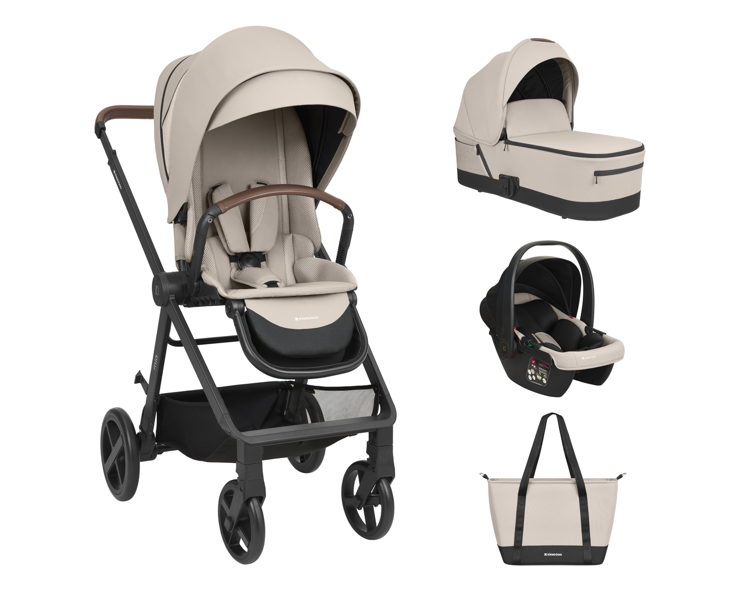 Carrito de bebé 3en1 con capazo Mia Beige