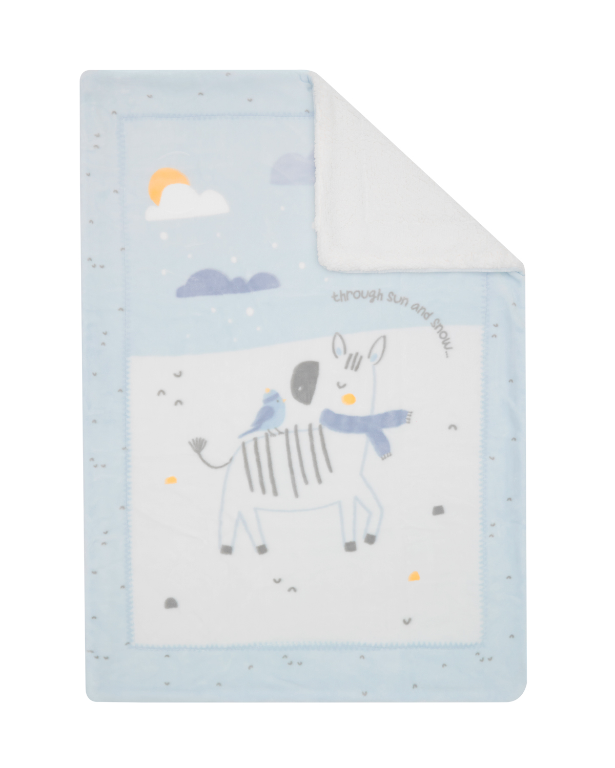 Manta de sherpa supersuave para bebé 80/110 cm Stripy Friends