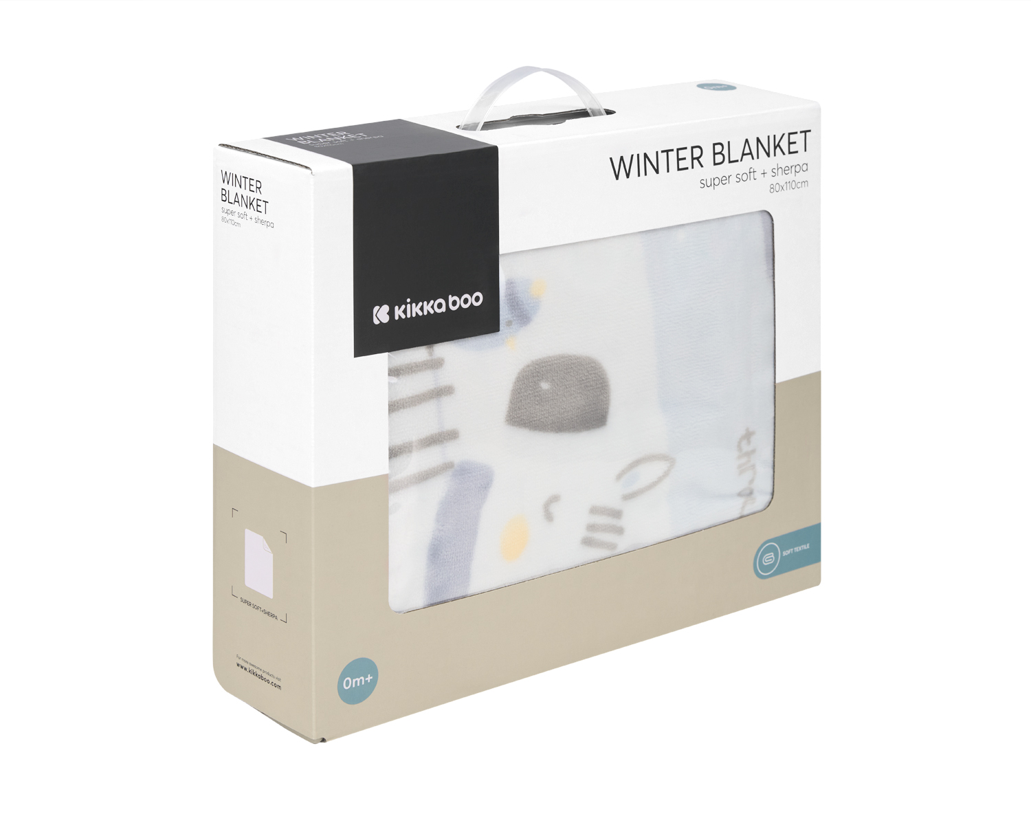 Manta de sherpa supersuave para bebé 80/110 cm Stripy Friends