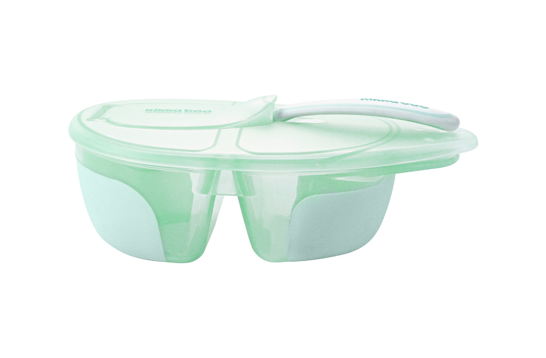 Cuenco de dos compartimentos con cuchara Tasty Menta