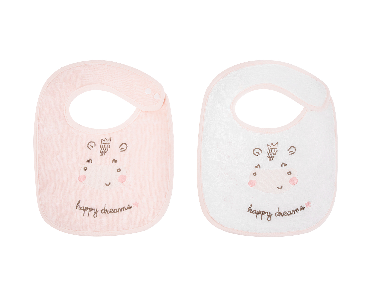 Set de 2 baberos de rizo Hippo Dreams