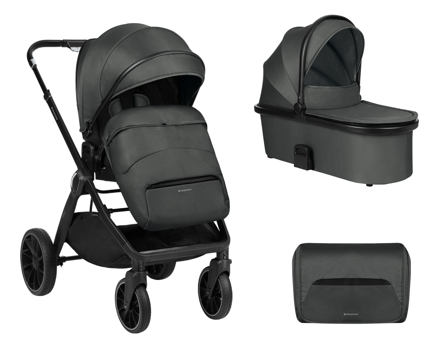 Carrito de bebé 2en1 con capazo Tiffany Gris Oscuro 2024