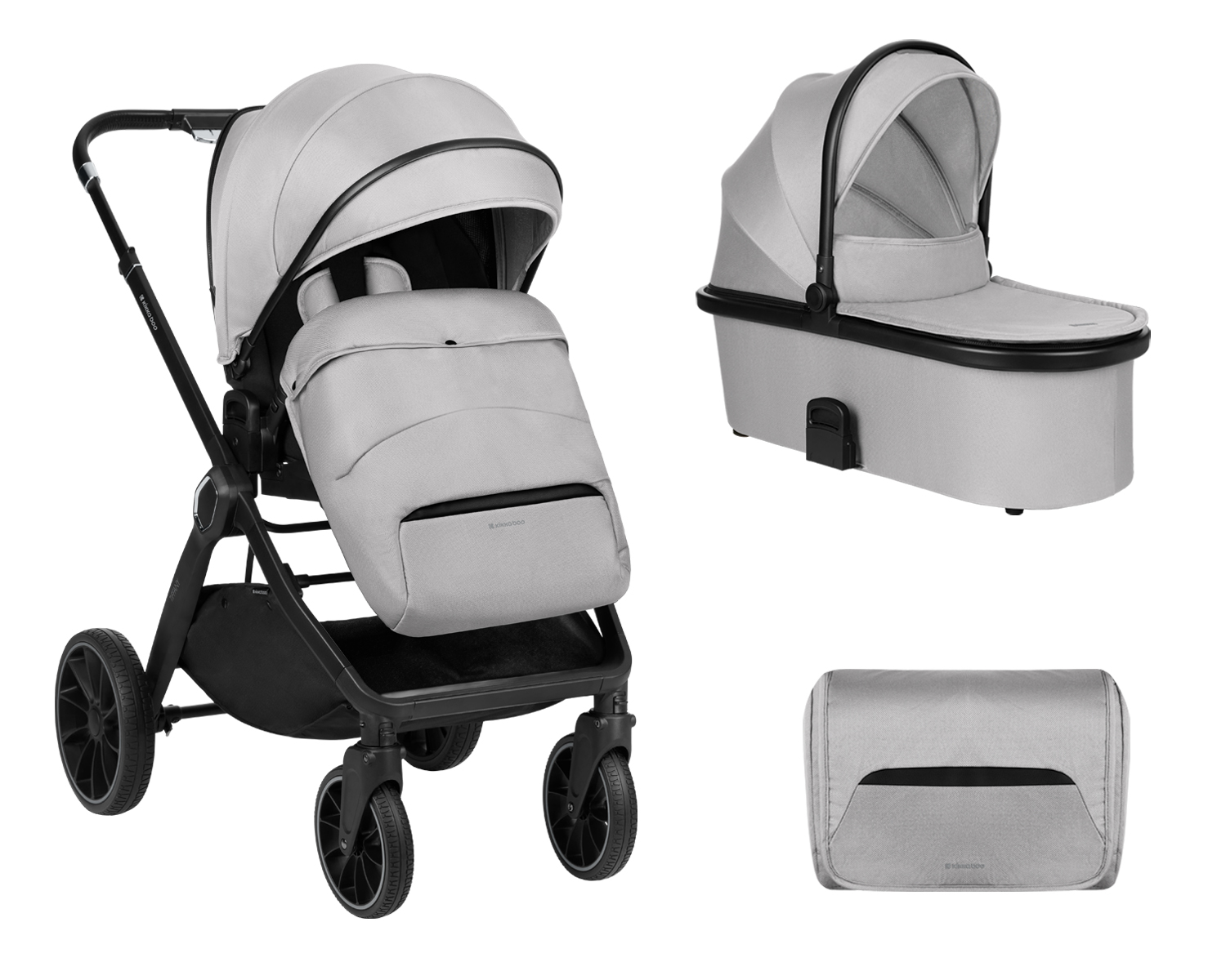 Carrito de bebé 2en1 con capazo Tiffany Gris Claro 2024