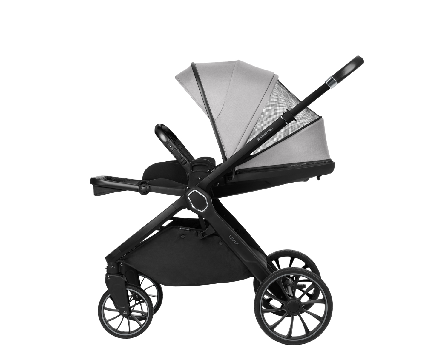 Carrito de bebé 2en1 con capazo Tiffany Gris Claro 2024