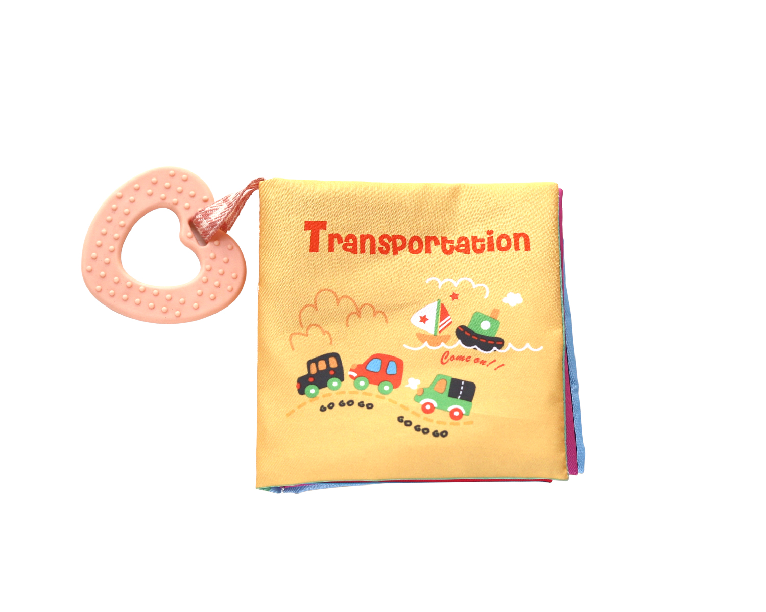 Libro educativo de tela con moerdedor Transportations