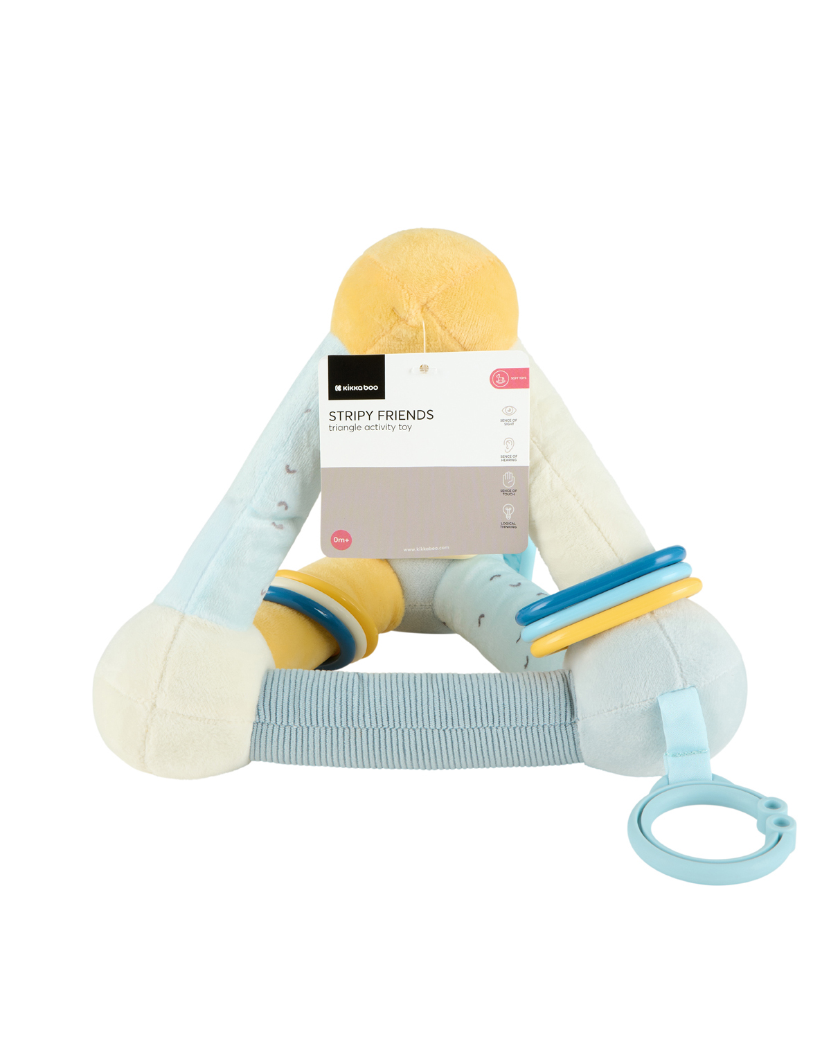 Juguete triangular de felpa Stripy Friends