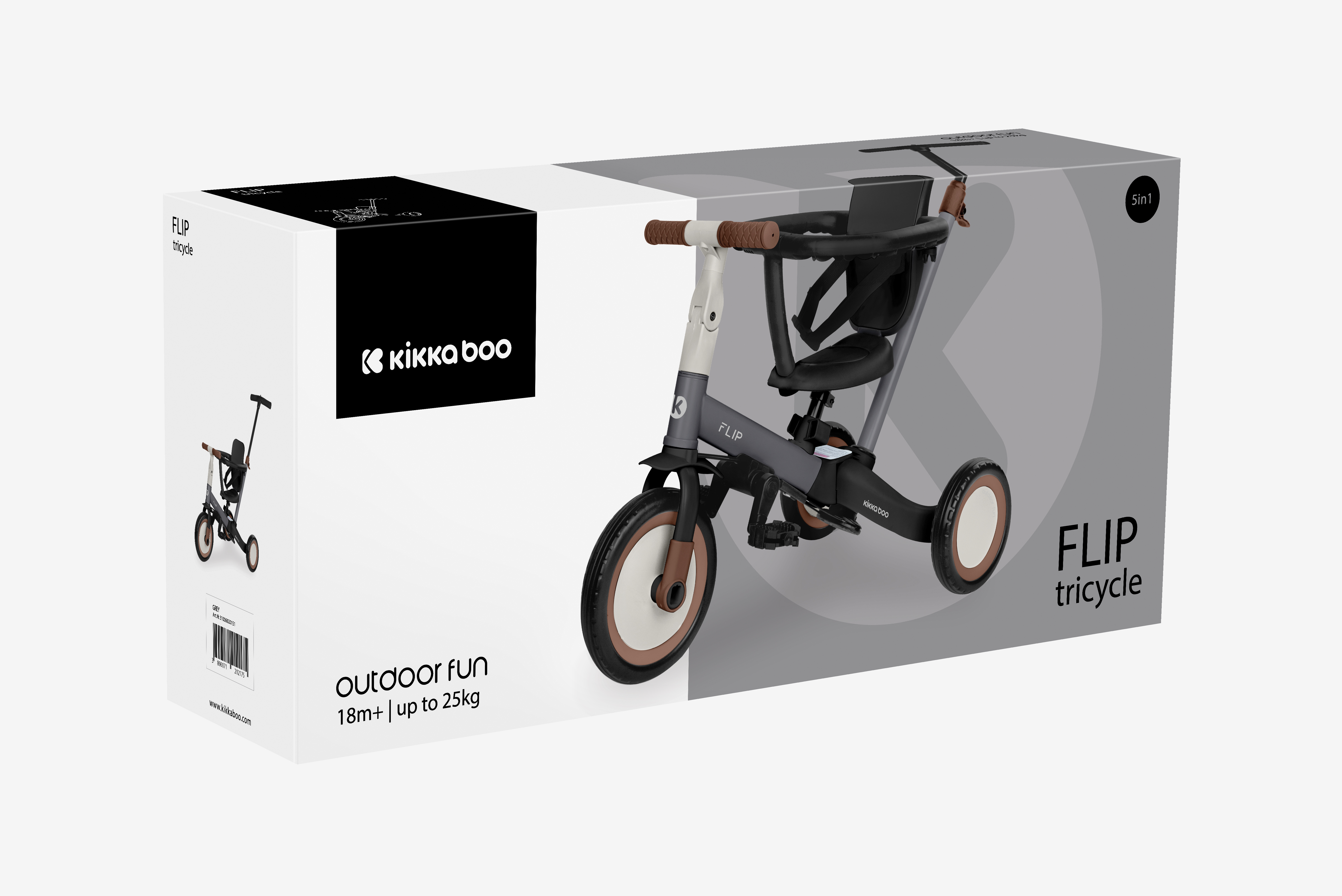 Triciclo 5en1 Flip Gris