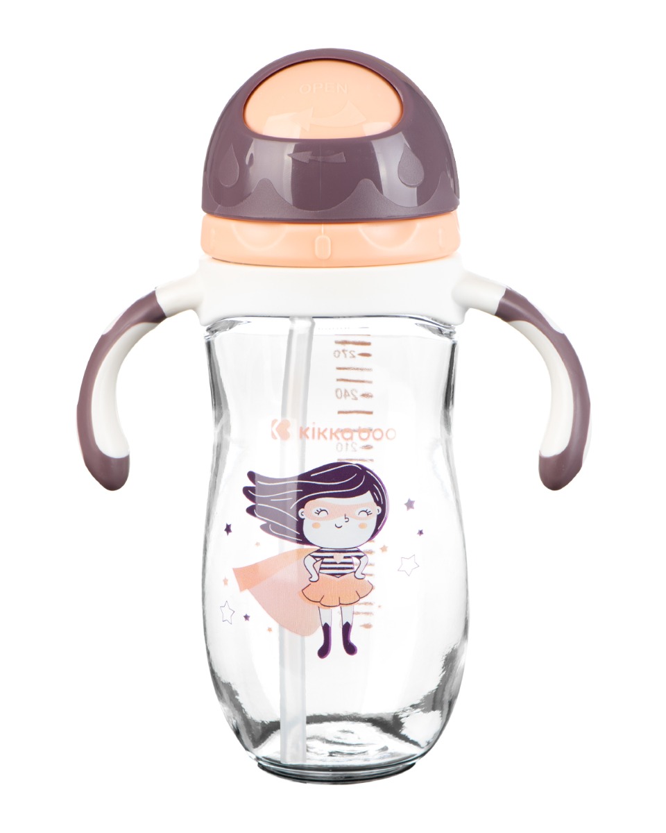 Vasito Tritan con pajita 300ml Supergirl