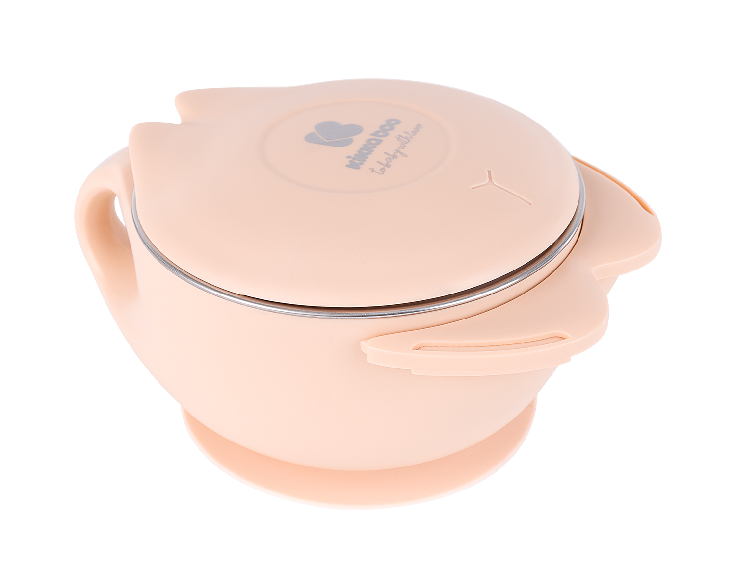 Cuenco de acero inoxidable con doble pared Cat Rosa