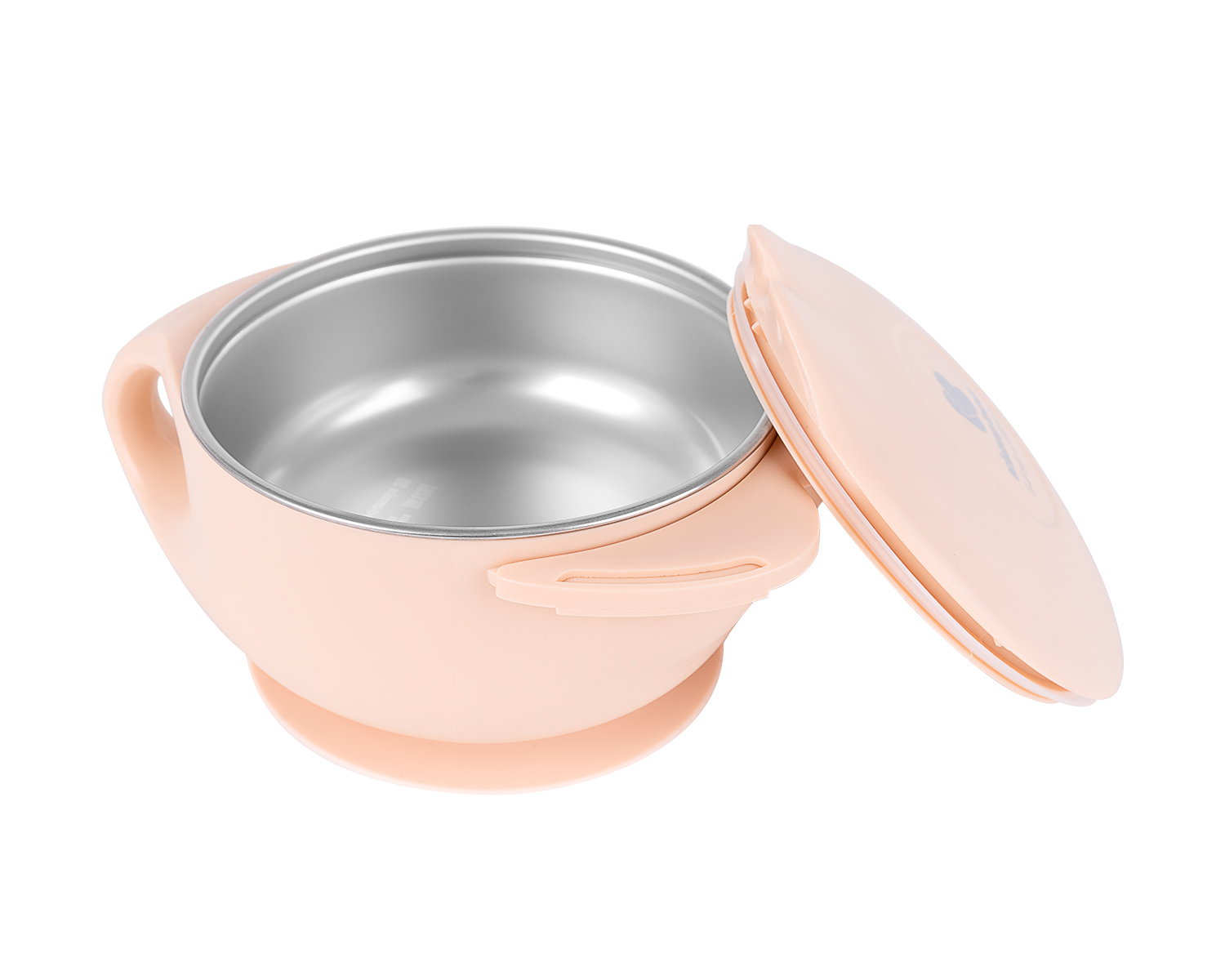 Cuenco de acero inoxidable con doble pared Cat Rosa