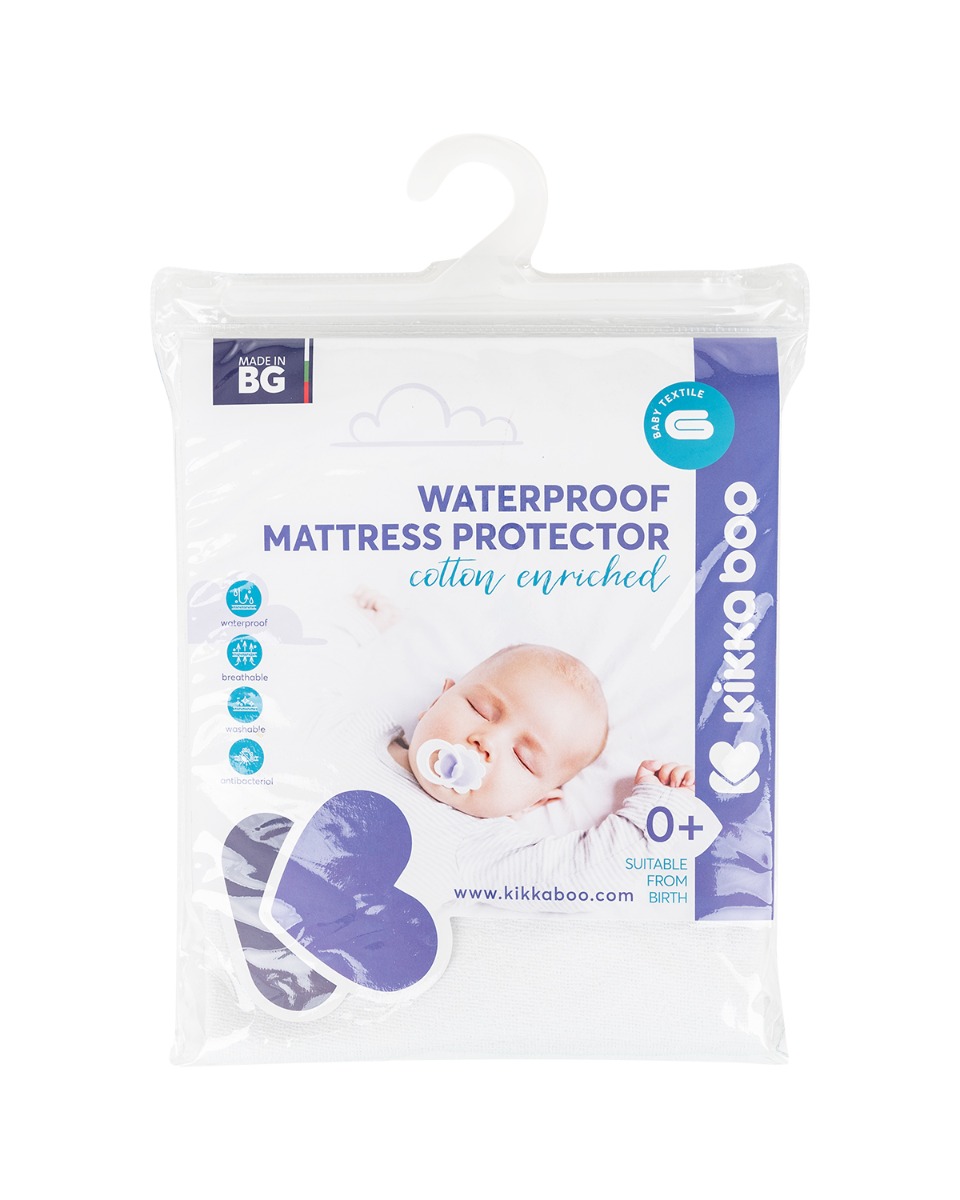 Protector de colchón plano - algodón 80/50 cm para mini cuna